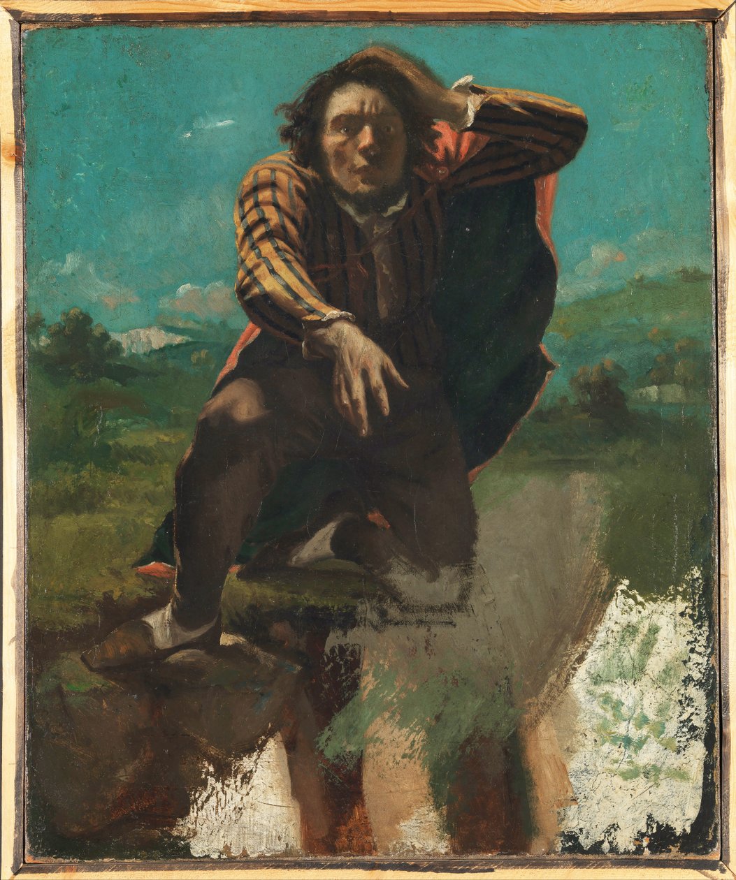 El hombre loco con miedo, c.1844 de Gustave Courbet