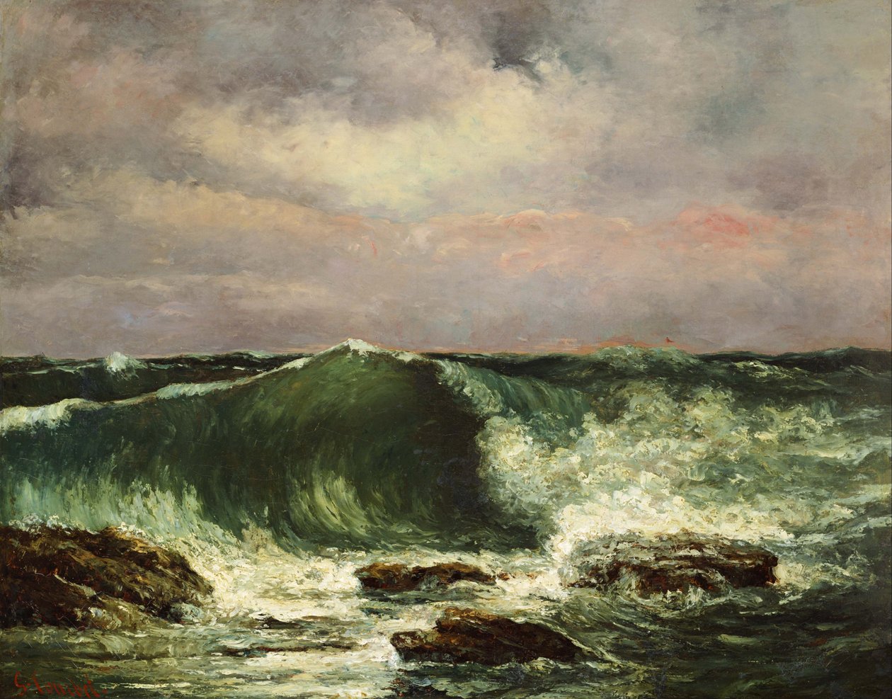 francés:  La vague The Wave de Gustave Courbet