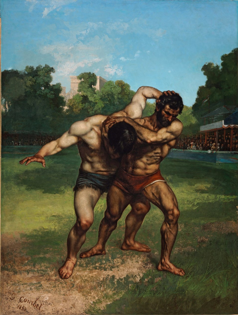 Los Luchadores de Gustave Courbet
