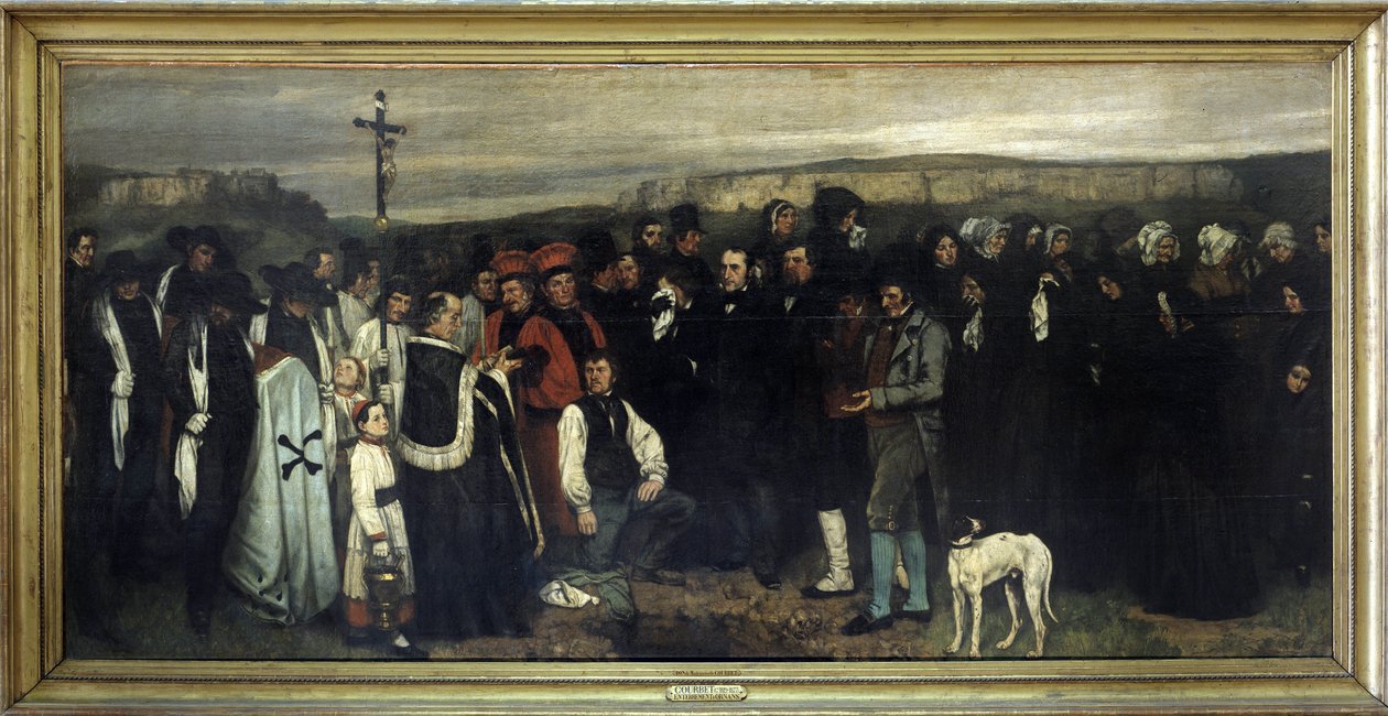 El entierro en Ornans - por Gustave Courbet, Museo de Orsay de Gustave Courbet