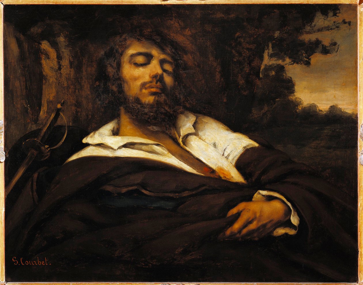 Autorretrato del pintor herido de Gustave Courbet