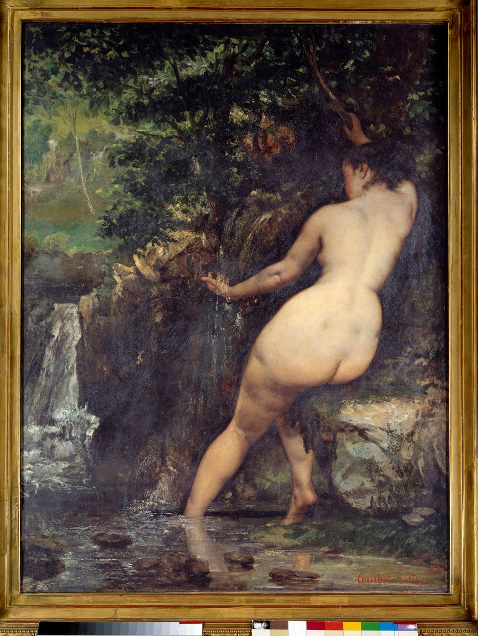 La fuente o bañista en la fuente de Gustave Courbet