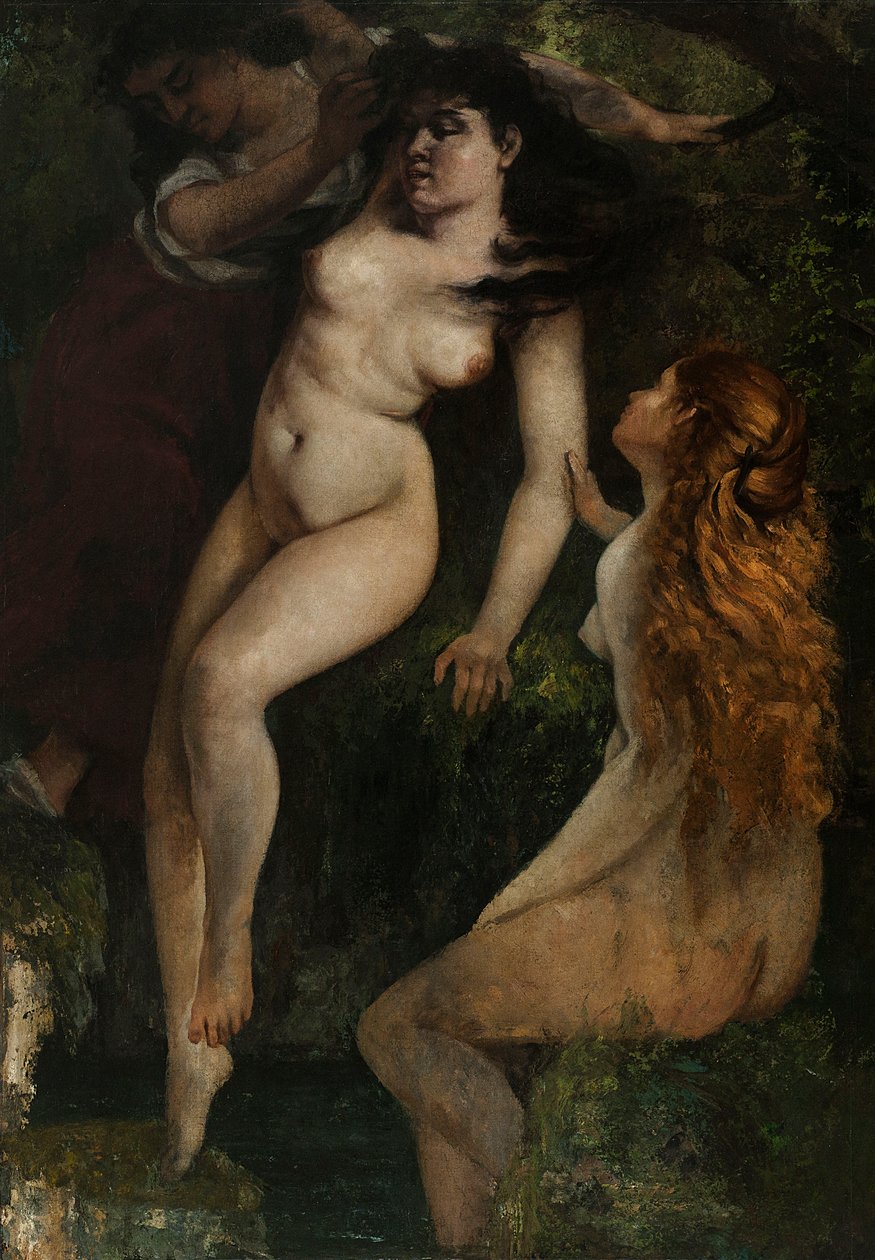 Tres bañistas de Gustave Courbet