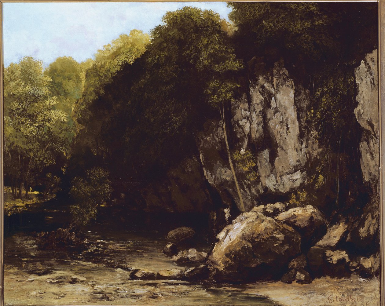 Vista del sitio de Le Puits-Noir cerca de Ornans de Gustave Courbet