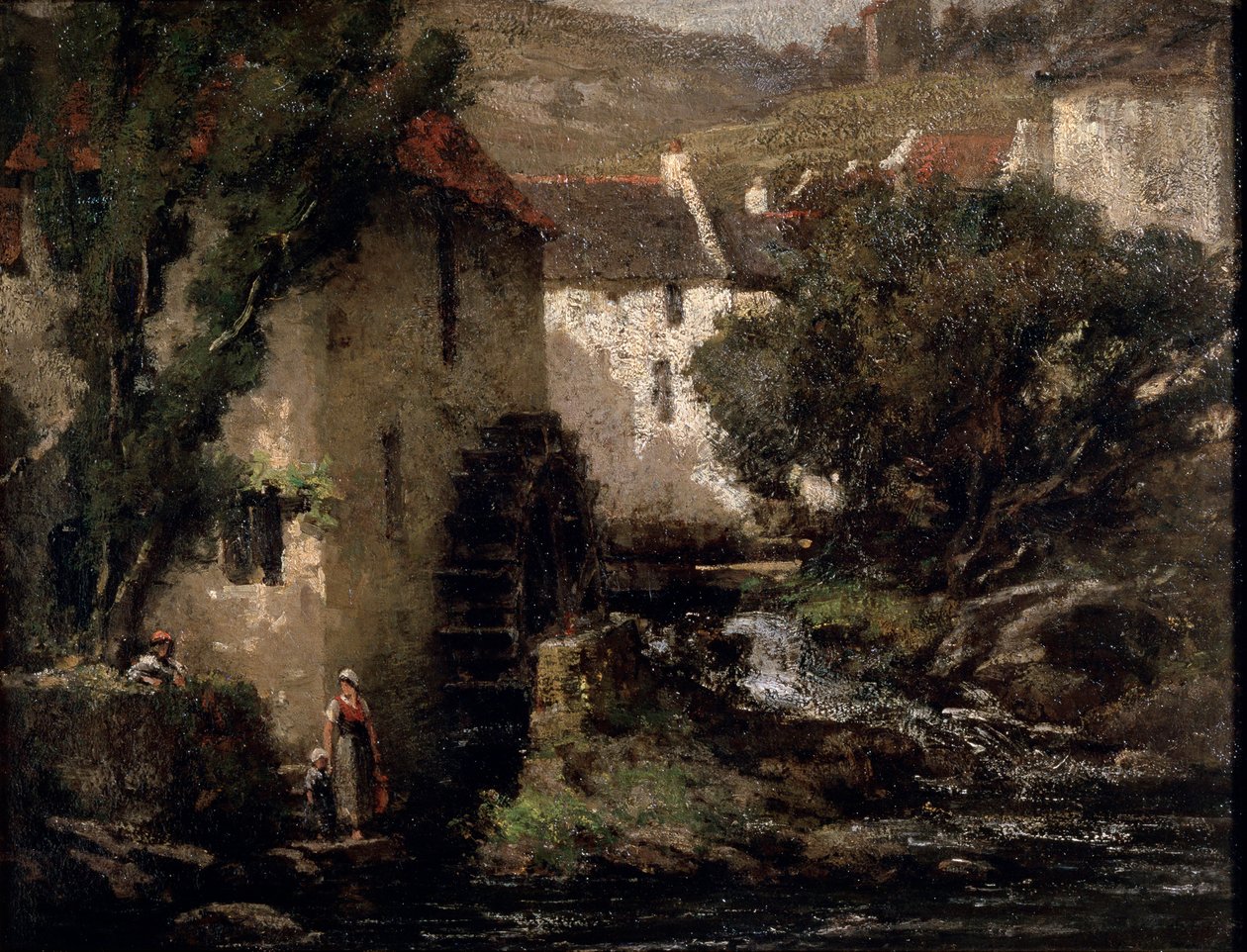Molino de agua, siglo XIX de Gustave Courbet