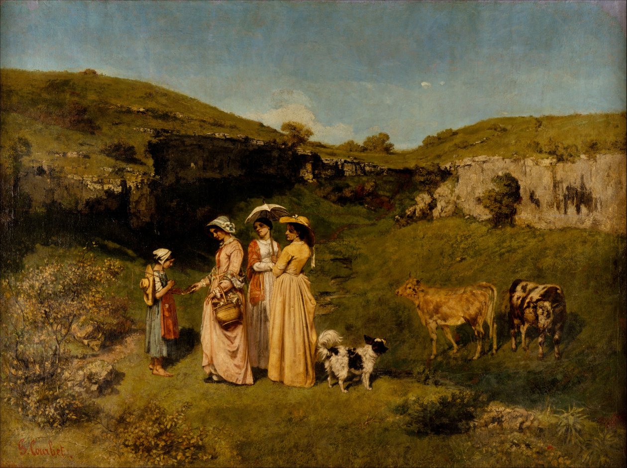 Jóvenes damas del pueblo de Gustave Courbet