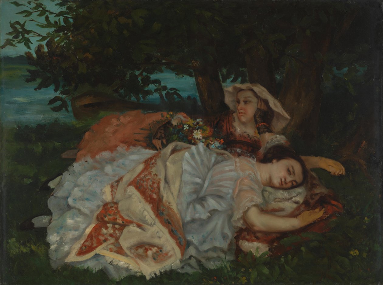 Jóvenes en la orilla del Sena, antes de 1857 de Gustave Courbet