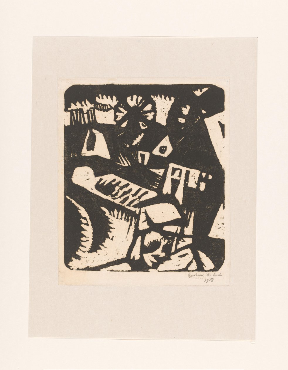 Paisaje de Gustave De Smet (signed by artist)