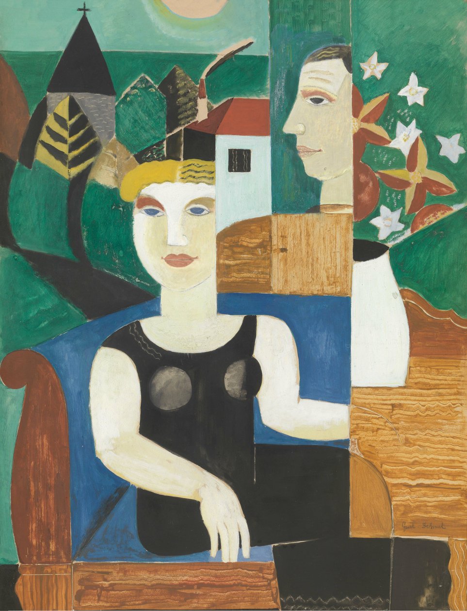 El artista y su mujer a la luz de la luna (Nosotros en Deurle) de Gustave de Smet