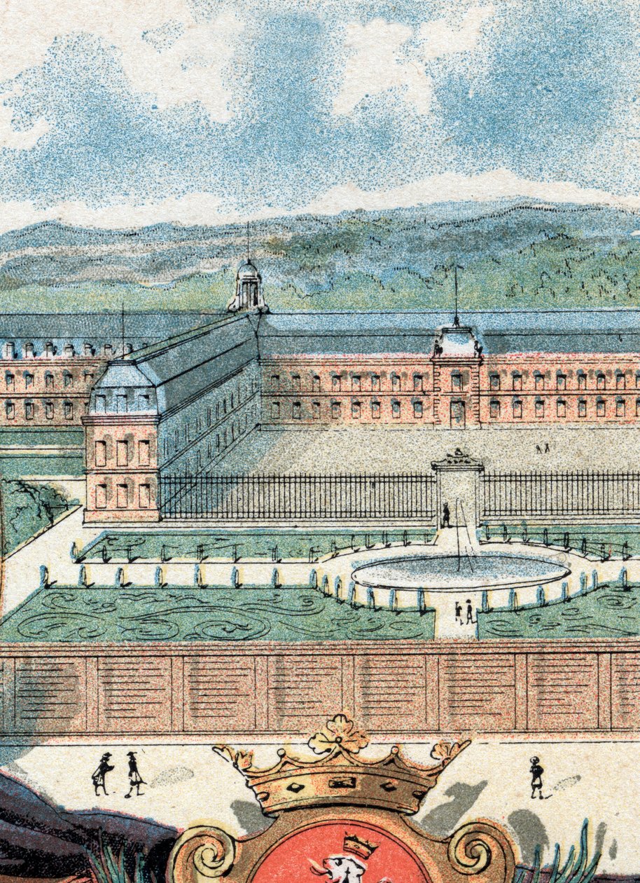 Vista de la Casa Real de Saint-Cyr, Yvelines de Gustave Demoulin