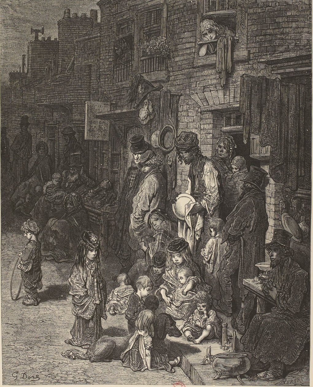 Gustave Doré - Wentworth Street Whitechapel - Londres, una peregrinación de Gustave Dore