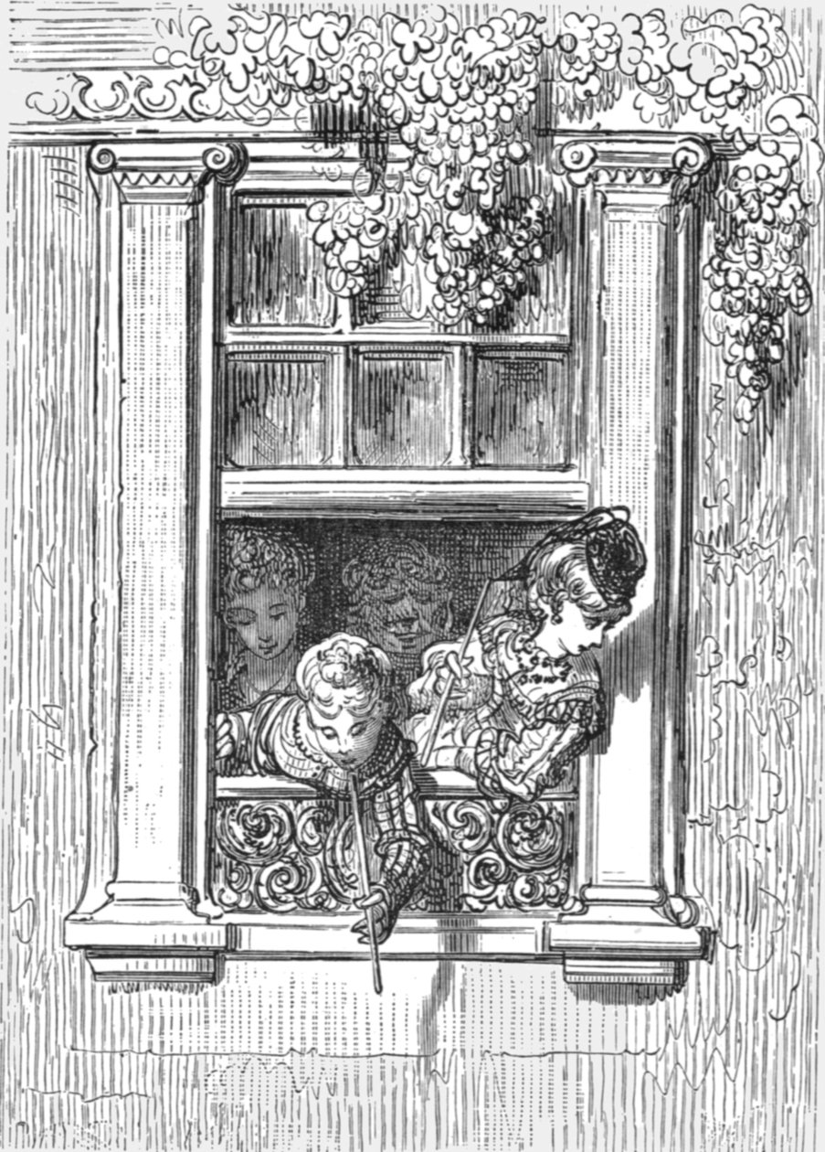 Una escena en el balcón, 1872 de Gustave Dore