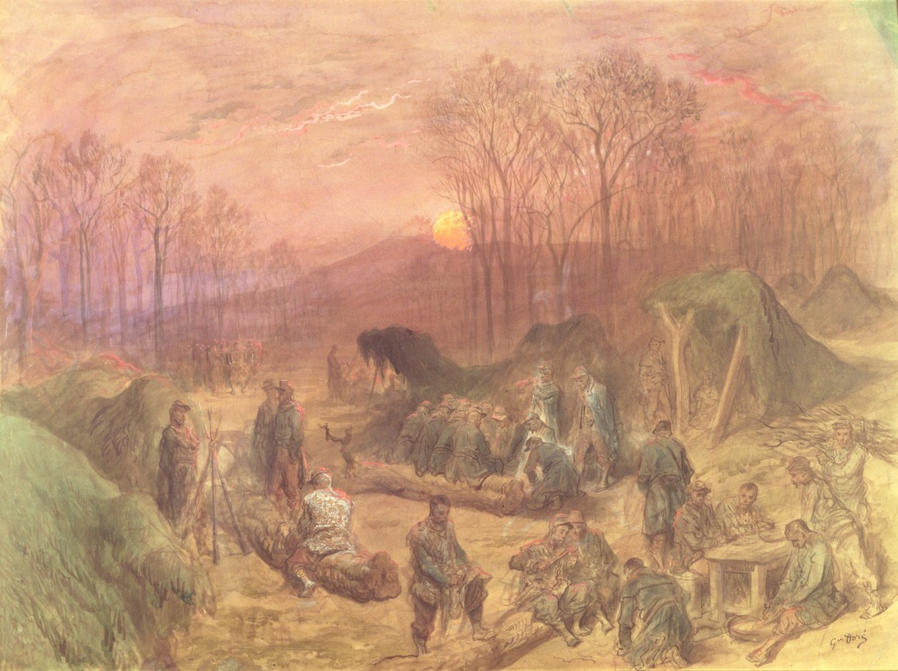 Un campamento militar de Gustave Dore