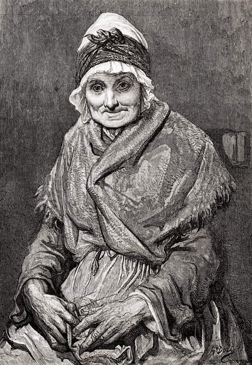 Según un dibujo realizado en 1880 por Gustave Dore de su enfermera Françoise. De Vida y recuerdos de Gustave Dore, publicado en 1885. de Gustave Dore