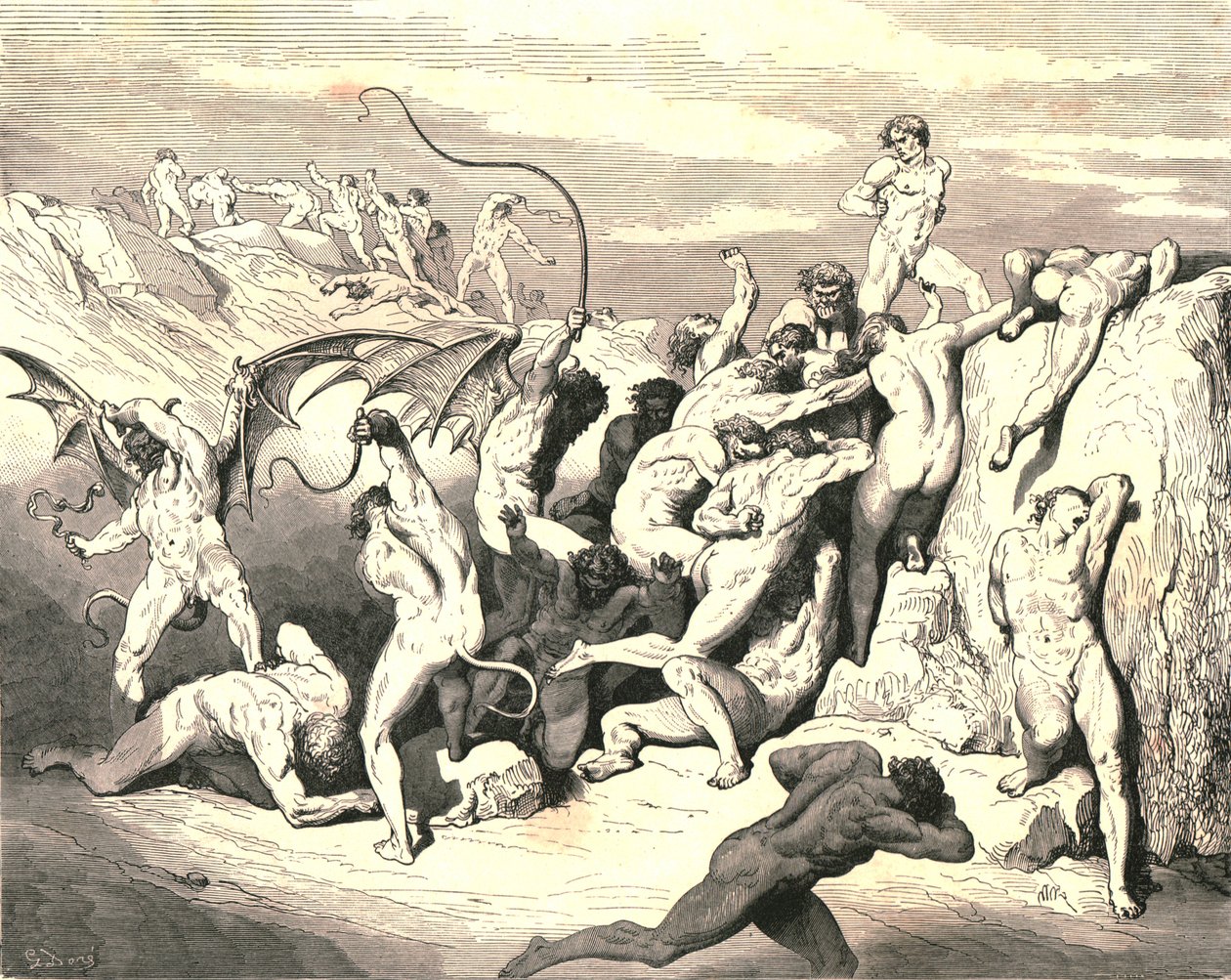 ¡Ah! ¡Cómo los hicieron saltar al primer golpe!, c1890 de Gustave Dore