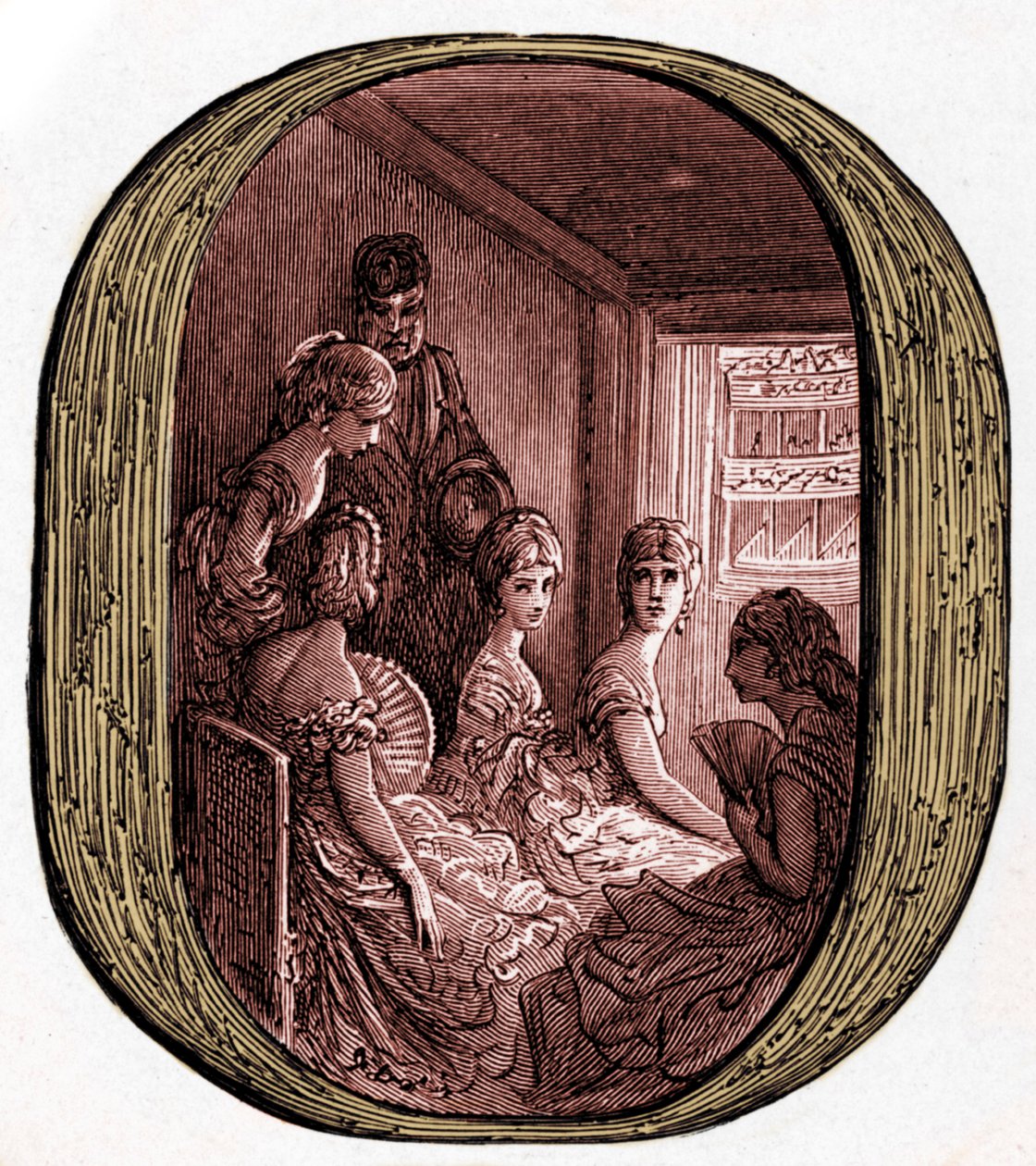 Un palco de ópera en la casa de la ópera real por Doré de Gustave Dore