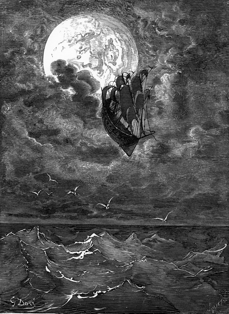Barón Münchausen: Viaje a la luna, por Doré de Gustave Dore