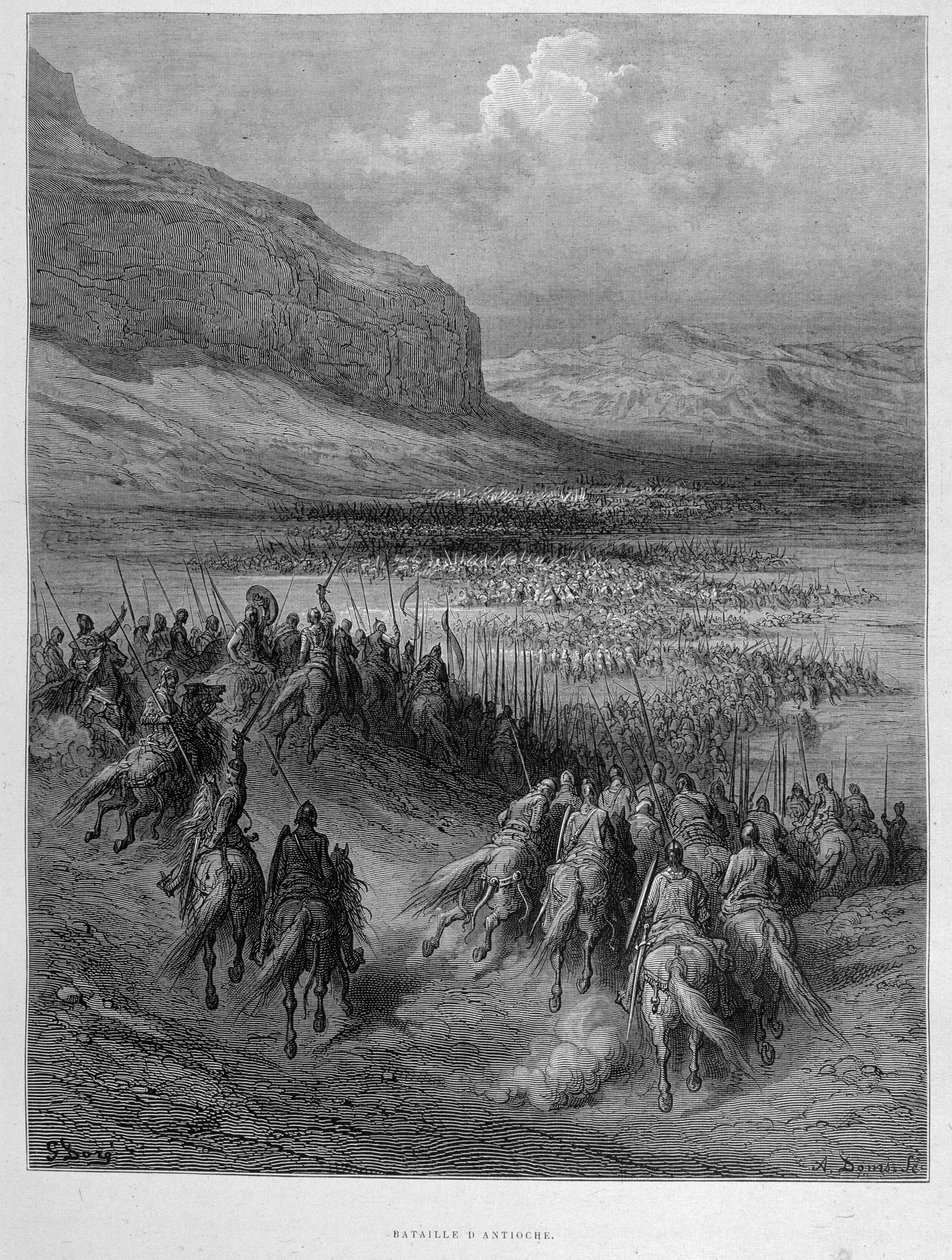 Batalla de Antioquía durante la primera cruzada por Gustave Doré de Gustave Dore