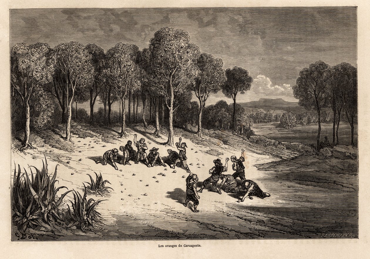 Batalla de las Naranjas en Carcagente de Gustave Dore