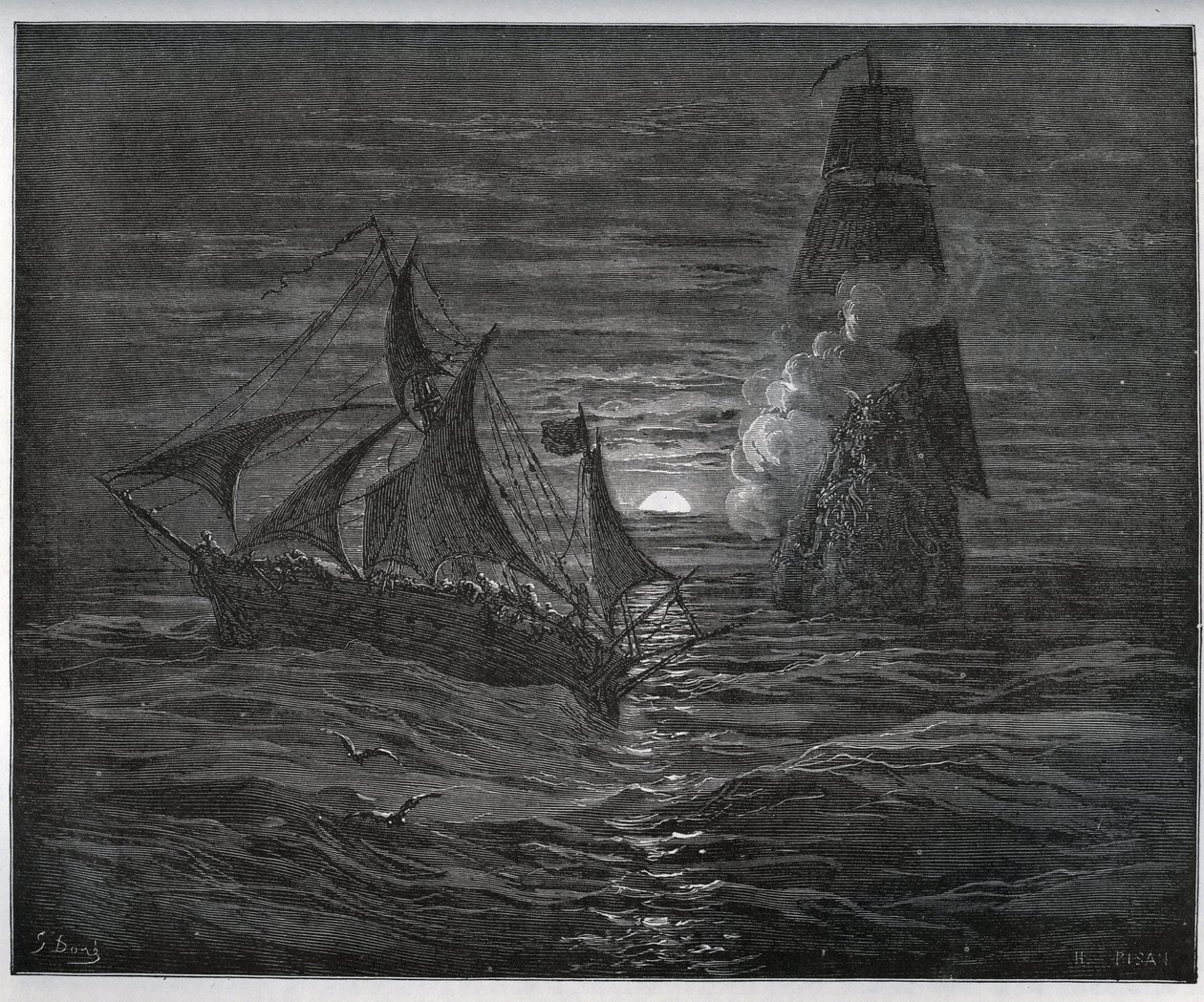 Historia del cautivo. El barco de escape español es atacado por un barco francés de 