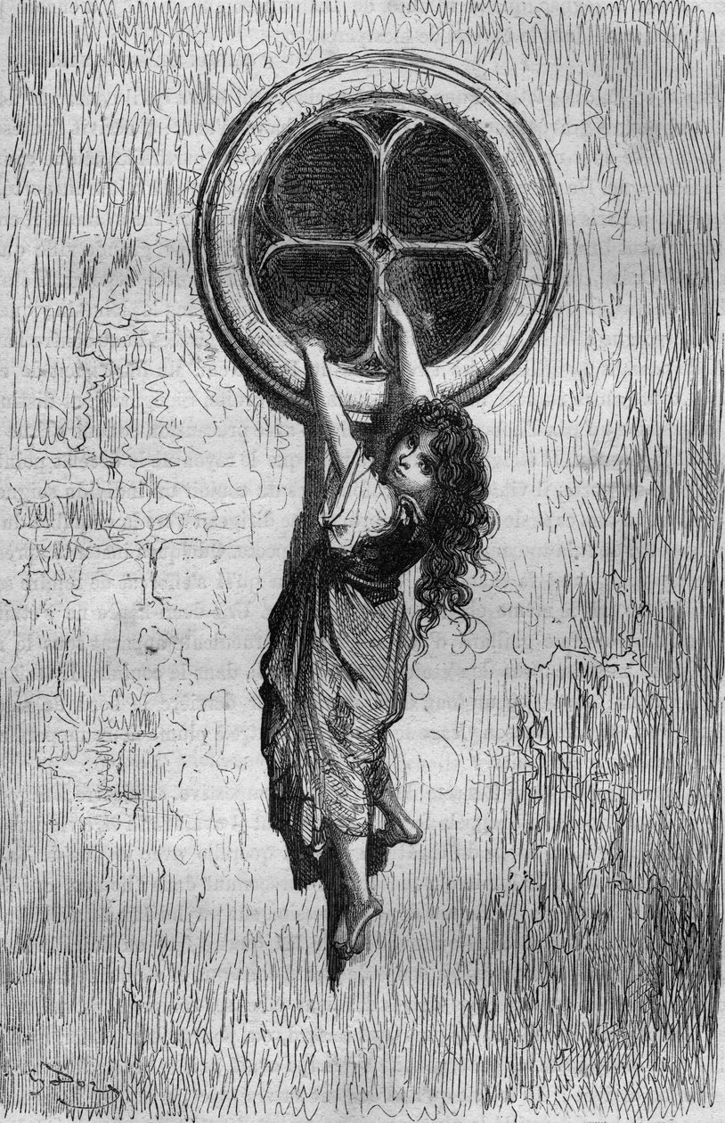 Chiquita, Ilustración de Gustave Dore del libro Captain Fracasse de TheophileGautier de Gustave Dore