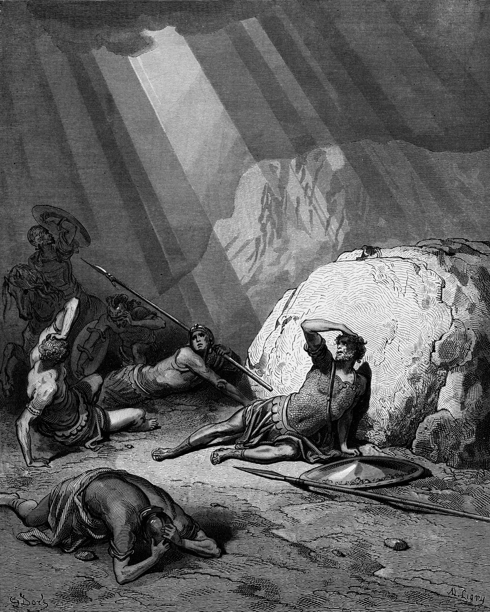 Conversión de San Pablo en el camino a Damasco, 1865-1866 de Gustave Dore