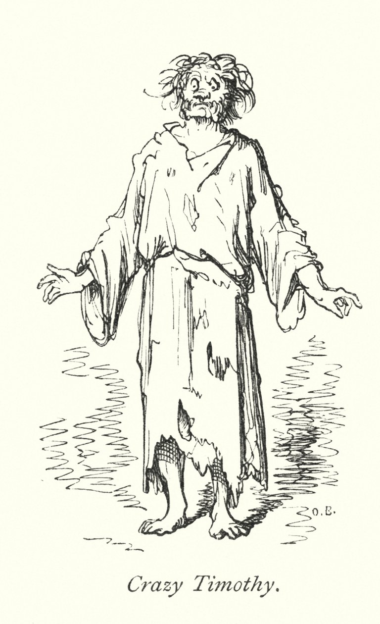 Crazy Timothy (grabado) de Gustave Dore