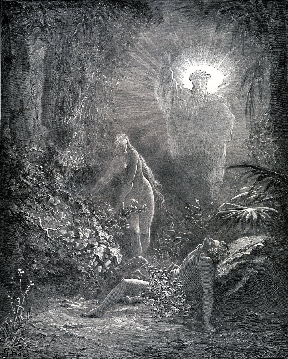 Creación de Eva de Gustave Dore