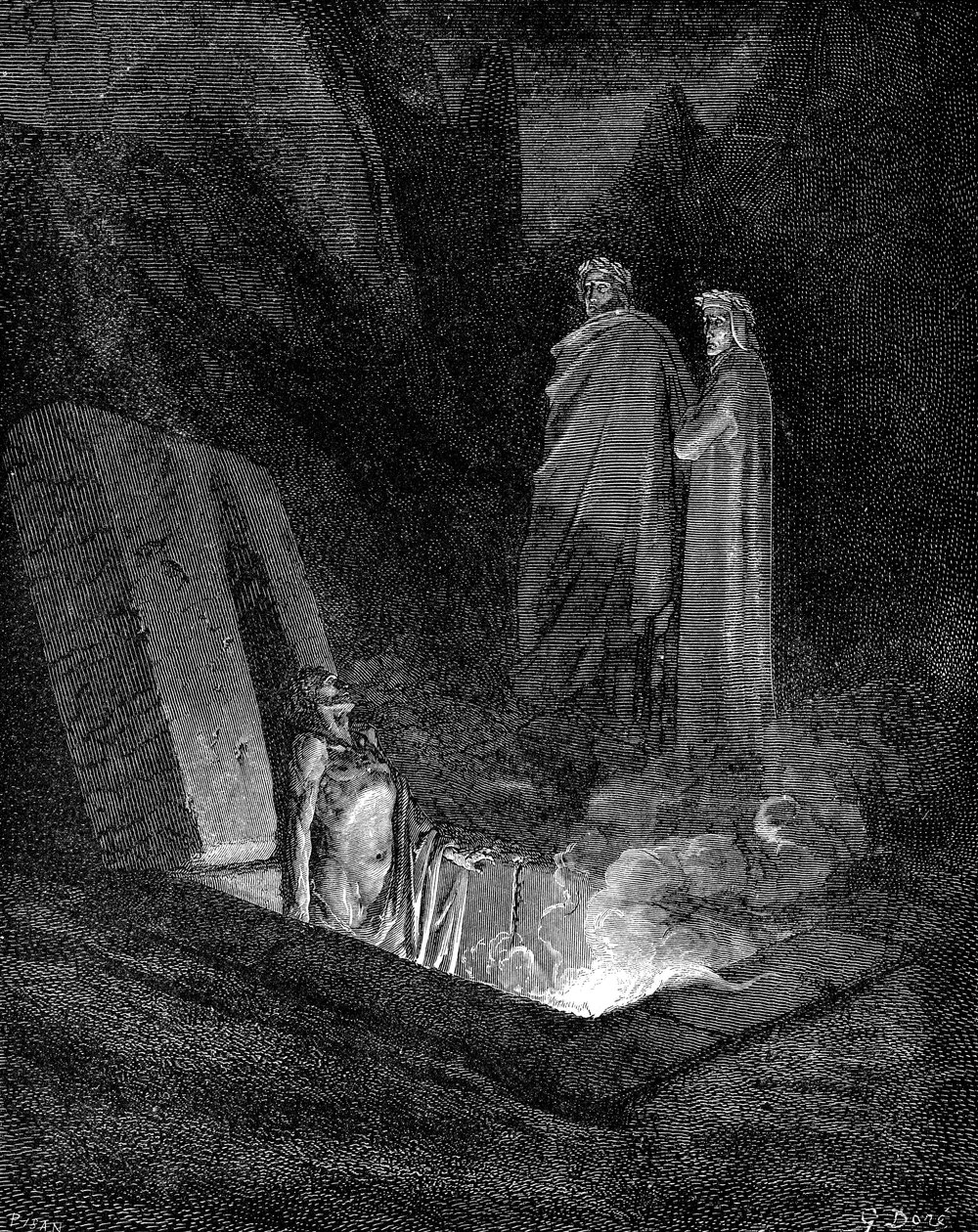 Dante y Virgilio mirando al infierno, 1863 de Gustave Dore