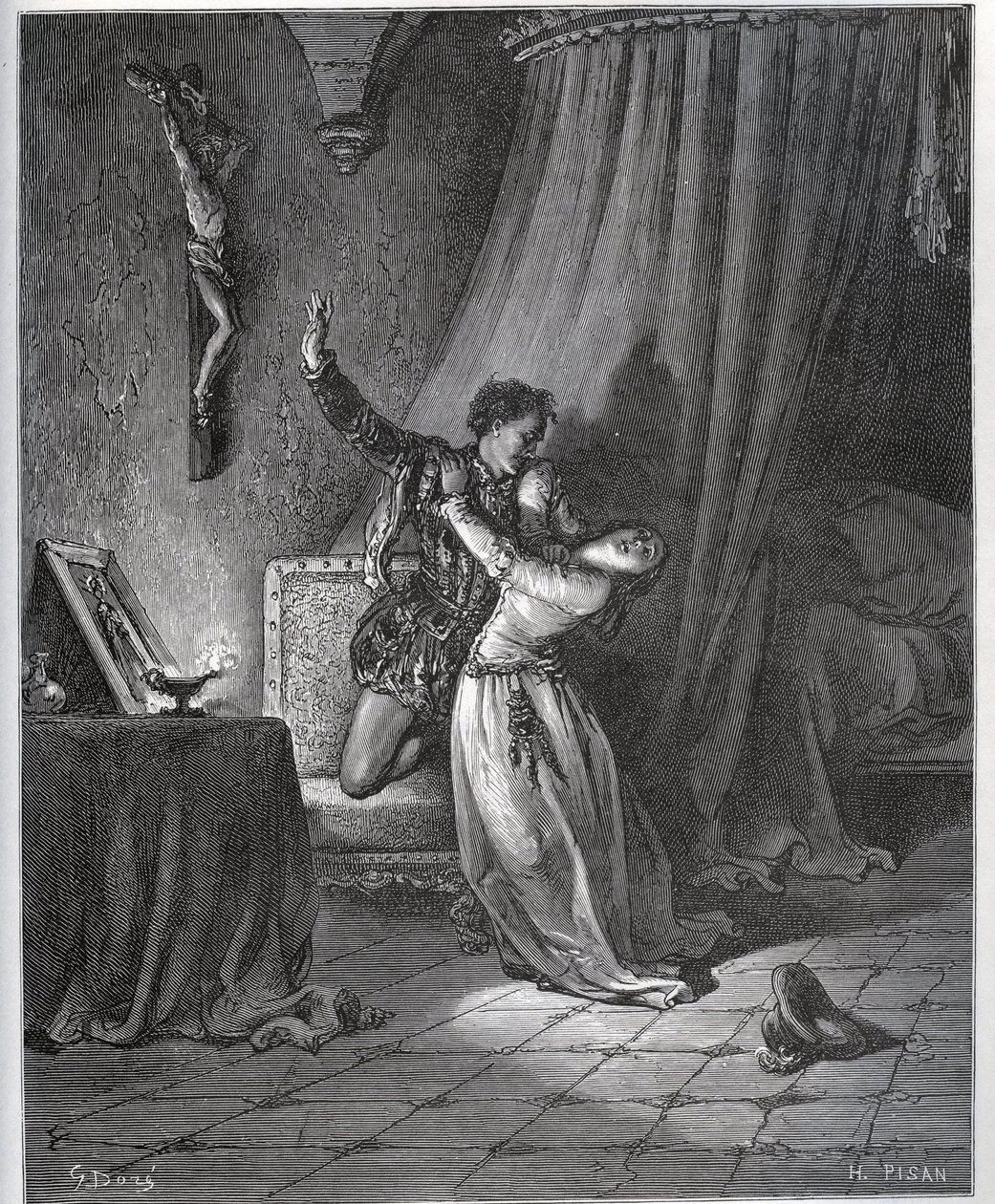 Don Fernando declara su amor a Dorotea - de "Don Quijote de la Mancha" de Miguel Cervantes de Gustave Dore