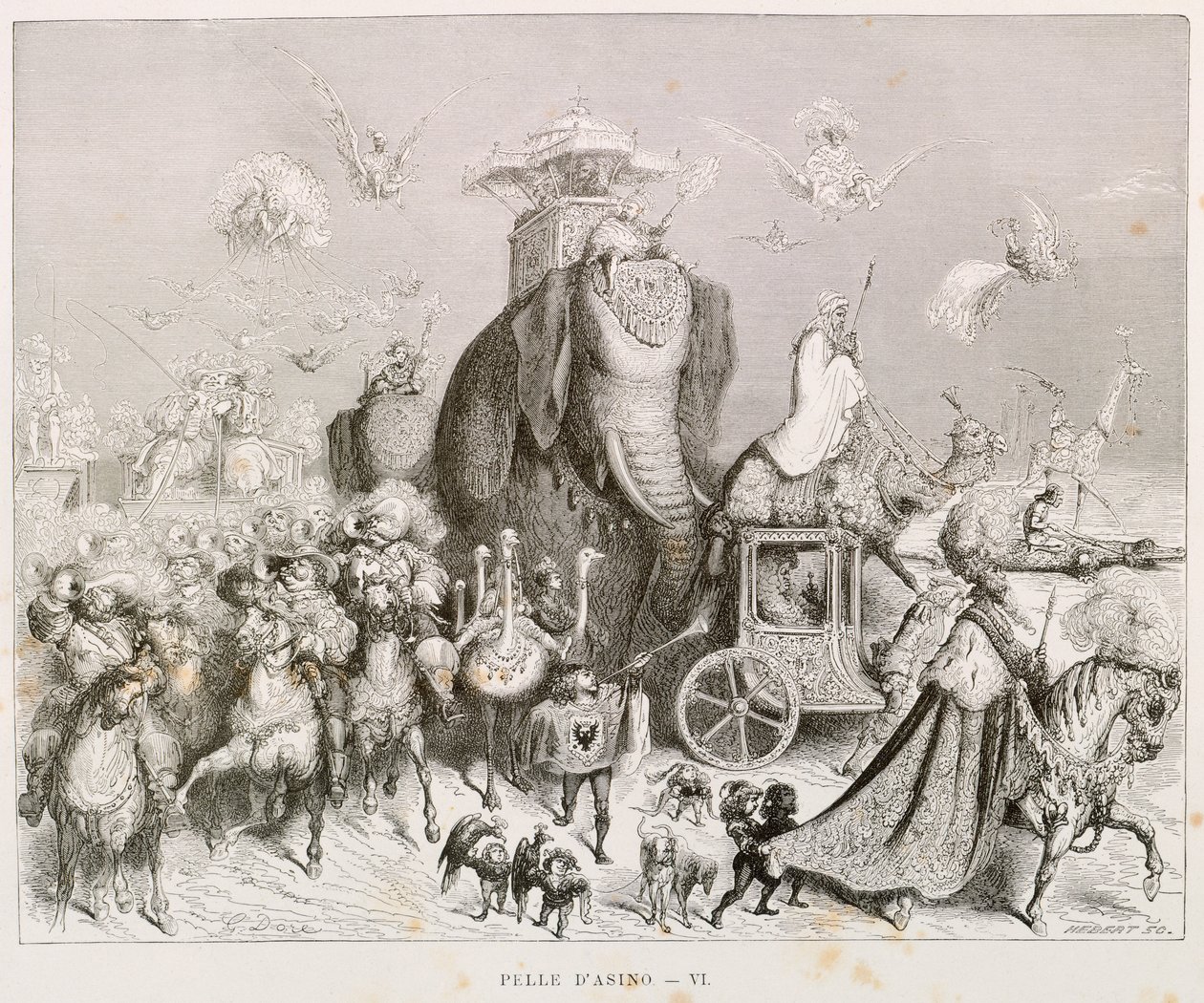 Piel de asno, ilustración para Cuentos completos de Charles Perrault (1628-1703), por Gustave Doré (1832-1883) de Gustave Dore