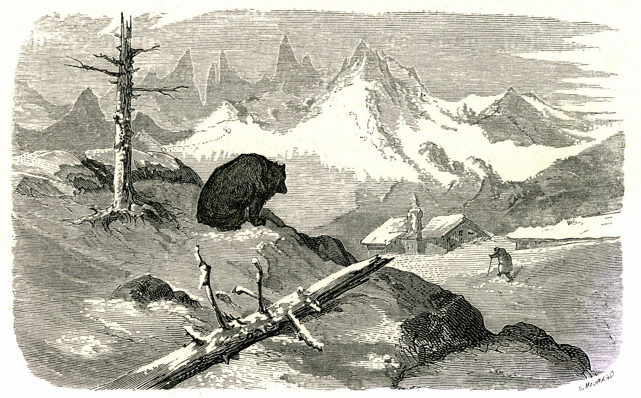 Grabado de Gustave Dore que ilustra el libro "Voyage aux Pyrenees d