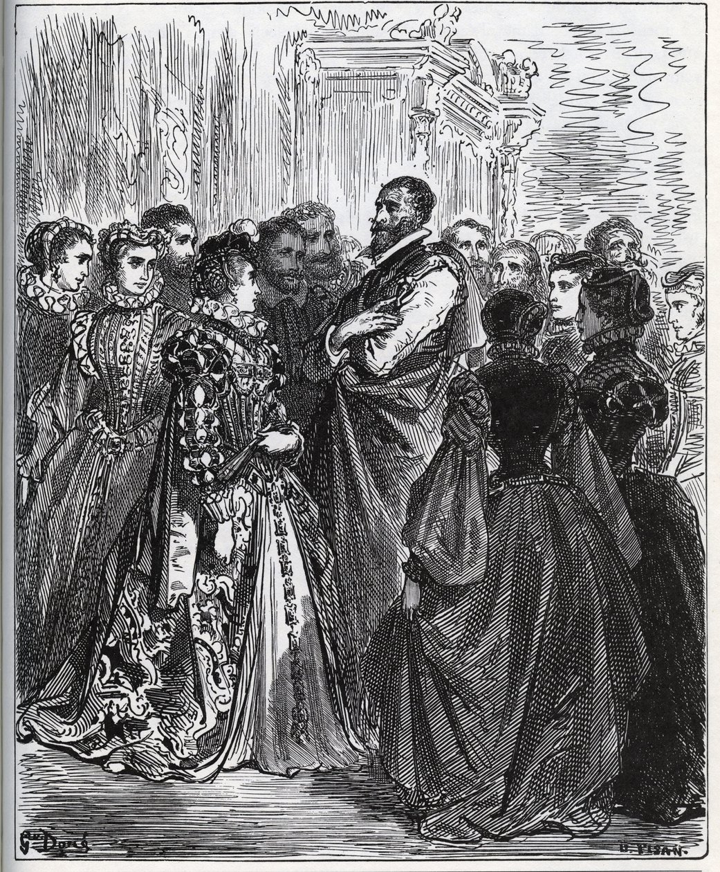 Velada organizada por Don Antonio - de "Don Quijote de la Mancha" de Miguel Cervantes de Gustave Dore