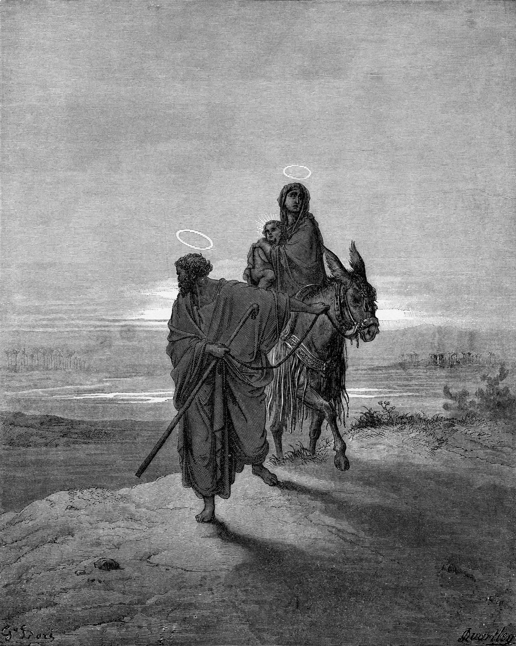 Huida a Egipto de Gustave Dore