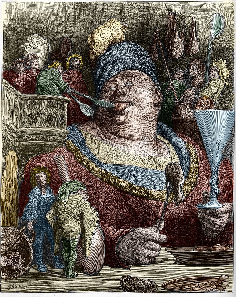 Gargantúa, personaje de las novelas de François Rabelais (1494-1553), escritor francés. Ilustración de Gustave Doré (1832-1883) de Gustave Dore