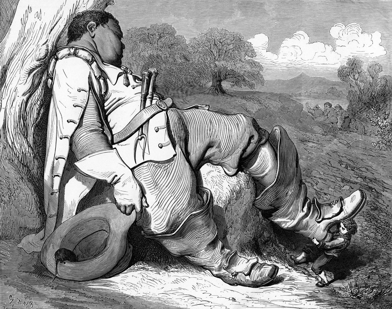 Pulgarcito, grabado por Gustave Doré de Gustave Dore