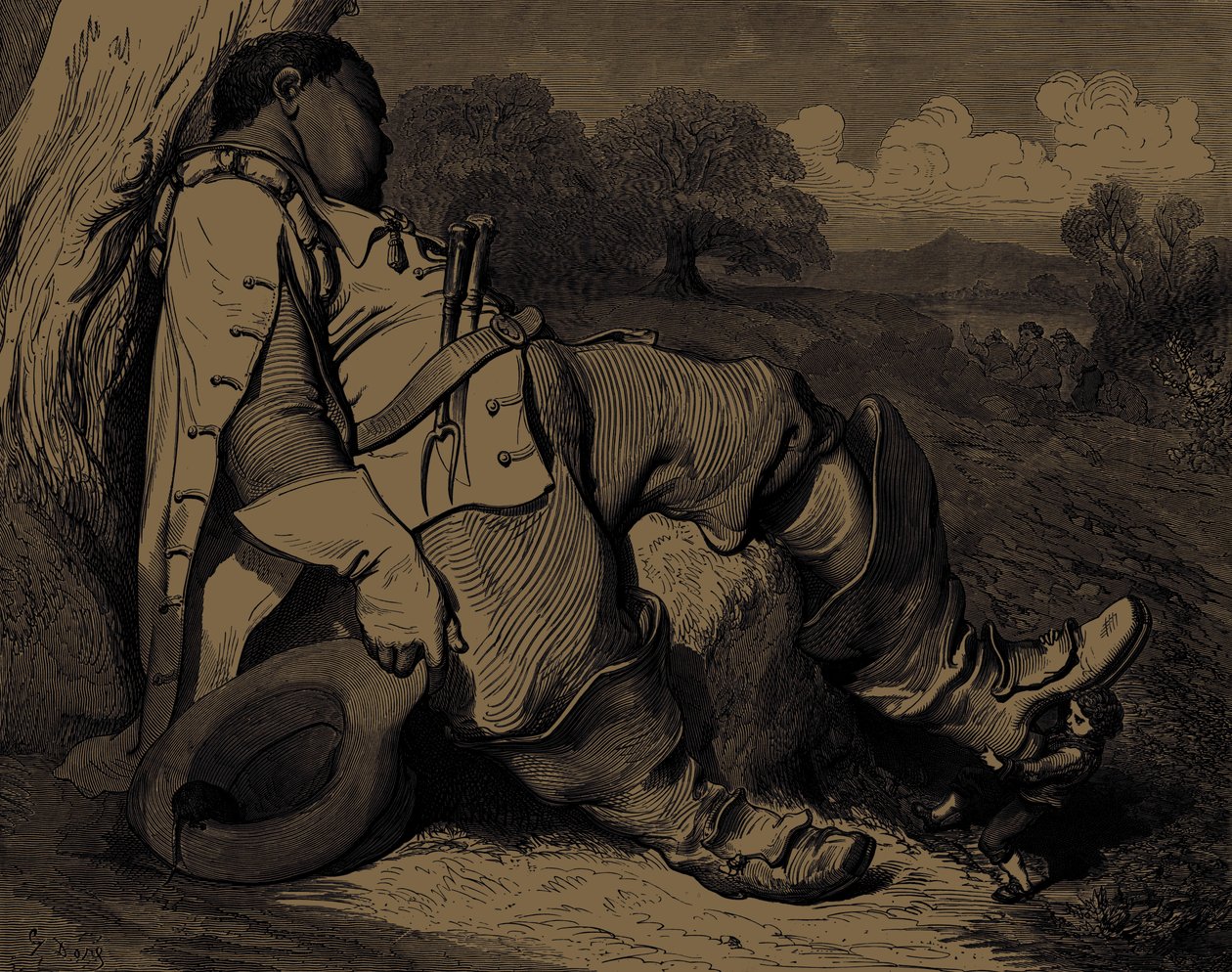 Pulgarcito, grabado por Gustave Doré de Gustave Dore