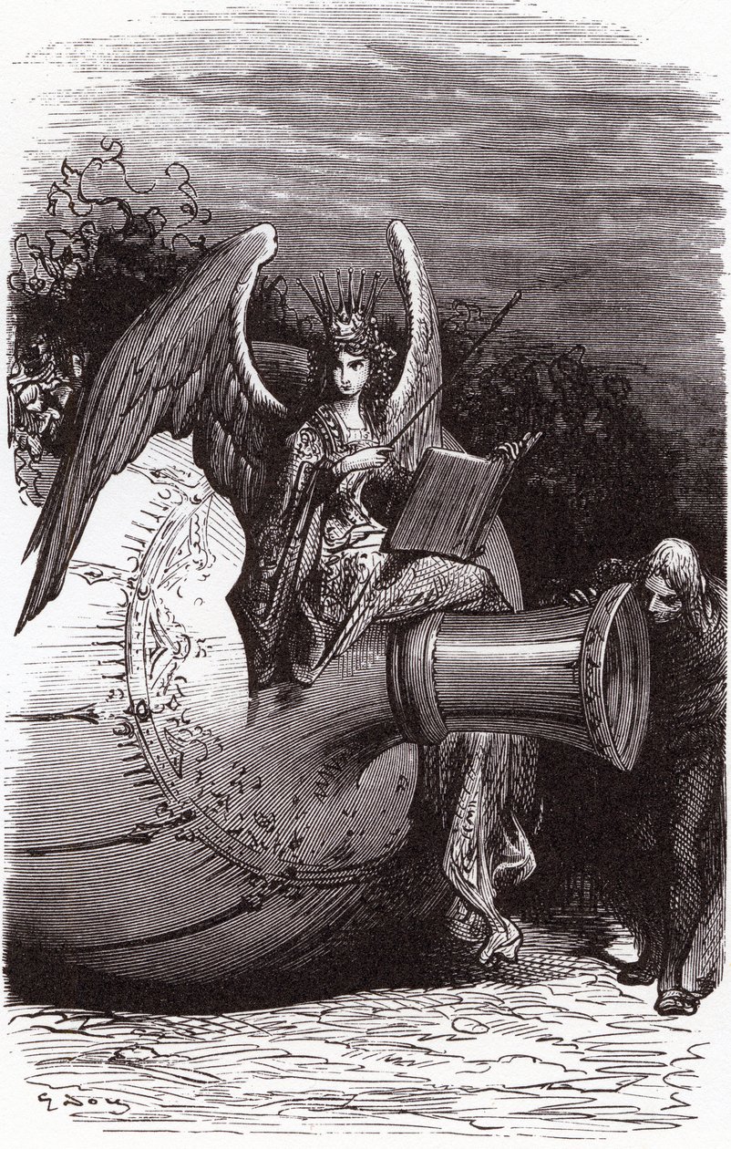 Ilustración de Gustave Dore para las obras completas de François Rabelais: la botella de buceo (quinto libro) de Gustave Dore