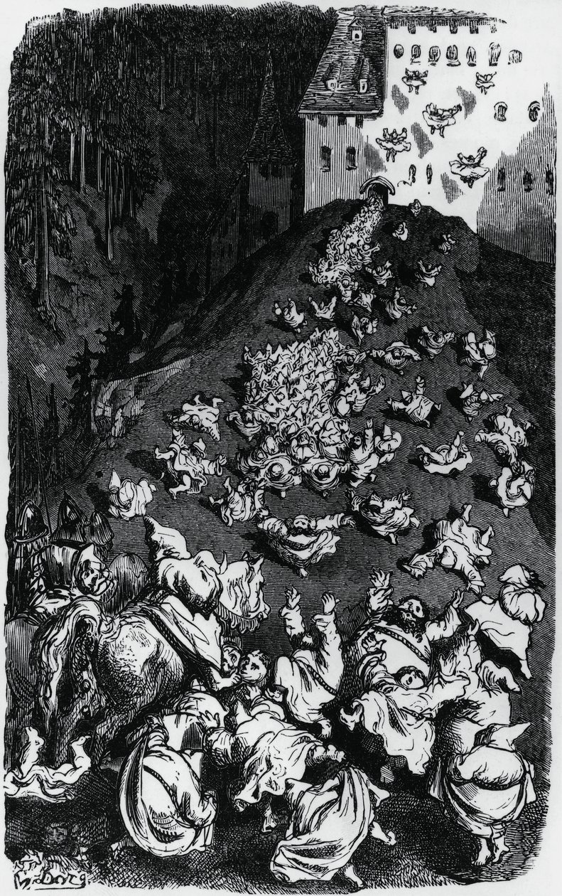 Ilustración para la Colección de cuentos humorísticos, por Honoré de Balzac de Gustave Dore