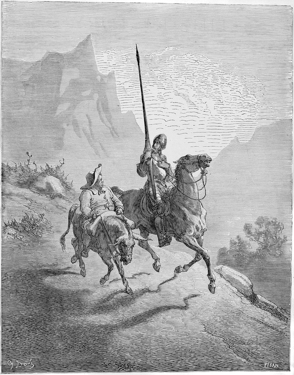 Ilustración del libro Don Quijote de la Mancha de M. de Cervantes, 1863 de Gustave Dore