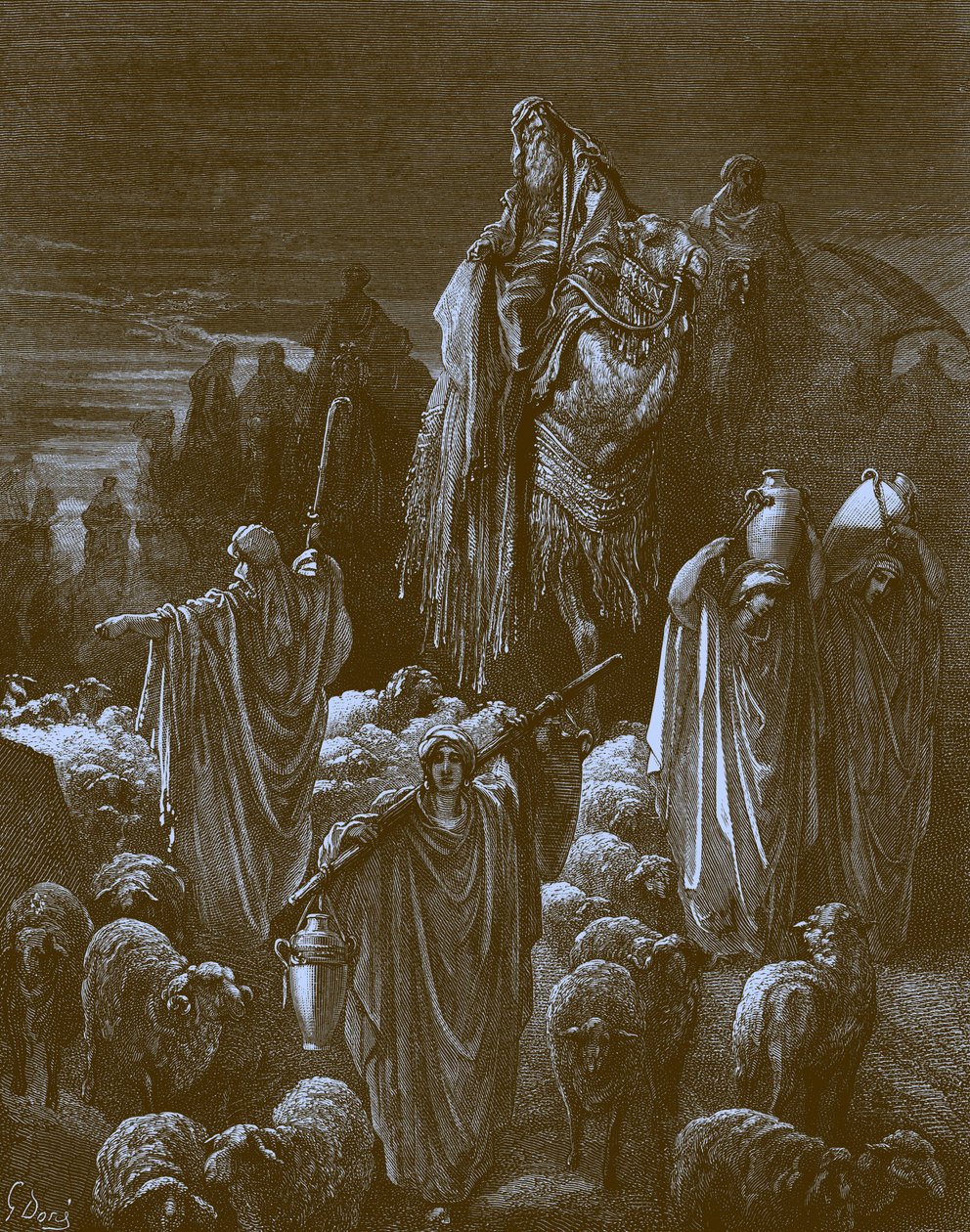Jacob viajando a Egipto de Gustave Dore