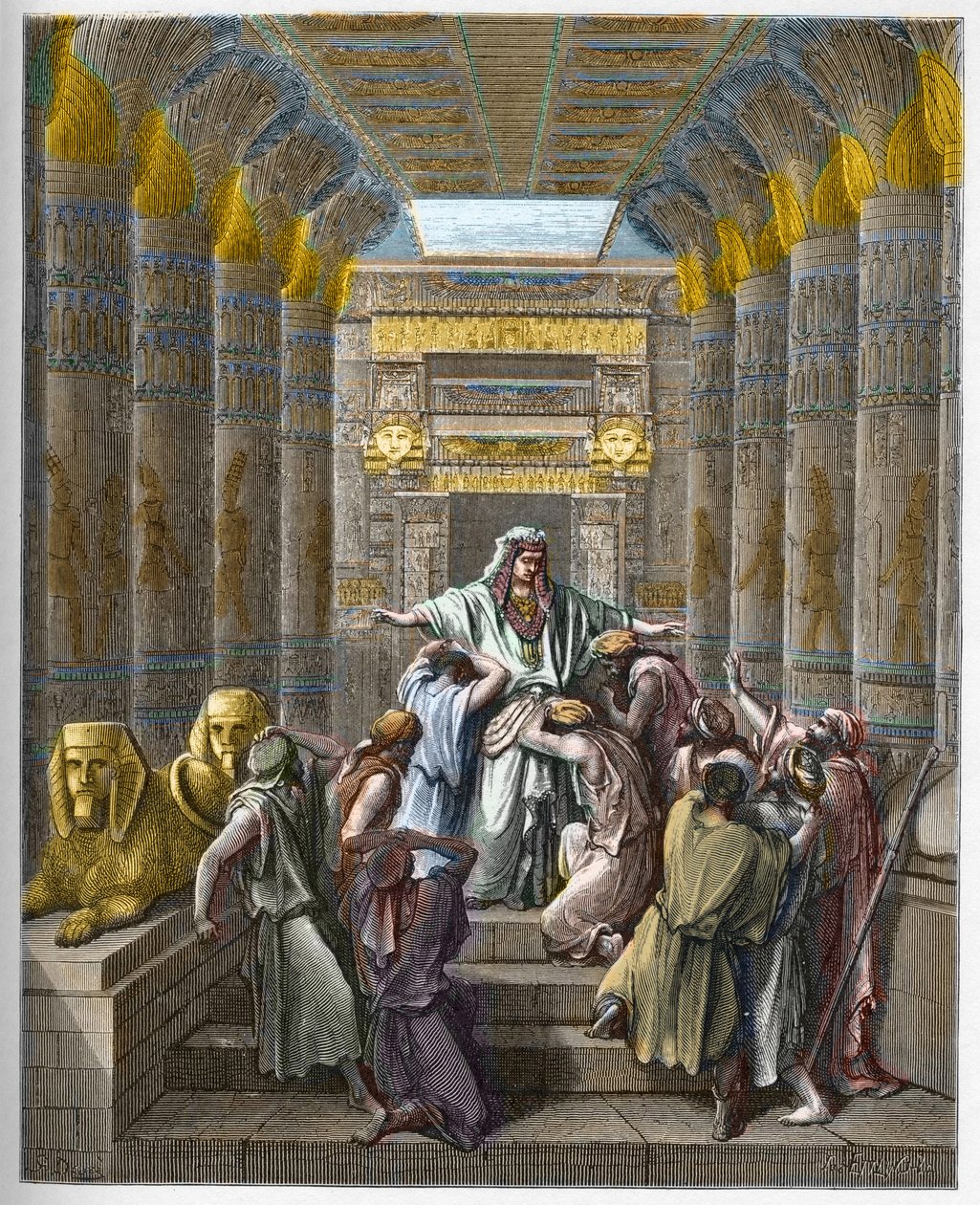 José Patriarca de Israel - José reconocido por sus hermanos - grabado en 