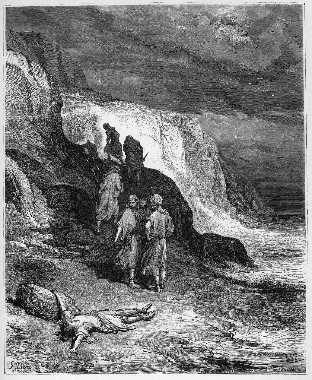 Júpiter y el pasajero - de "Fábulas" de Jean de La Fontaine de Gustave Dore