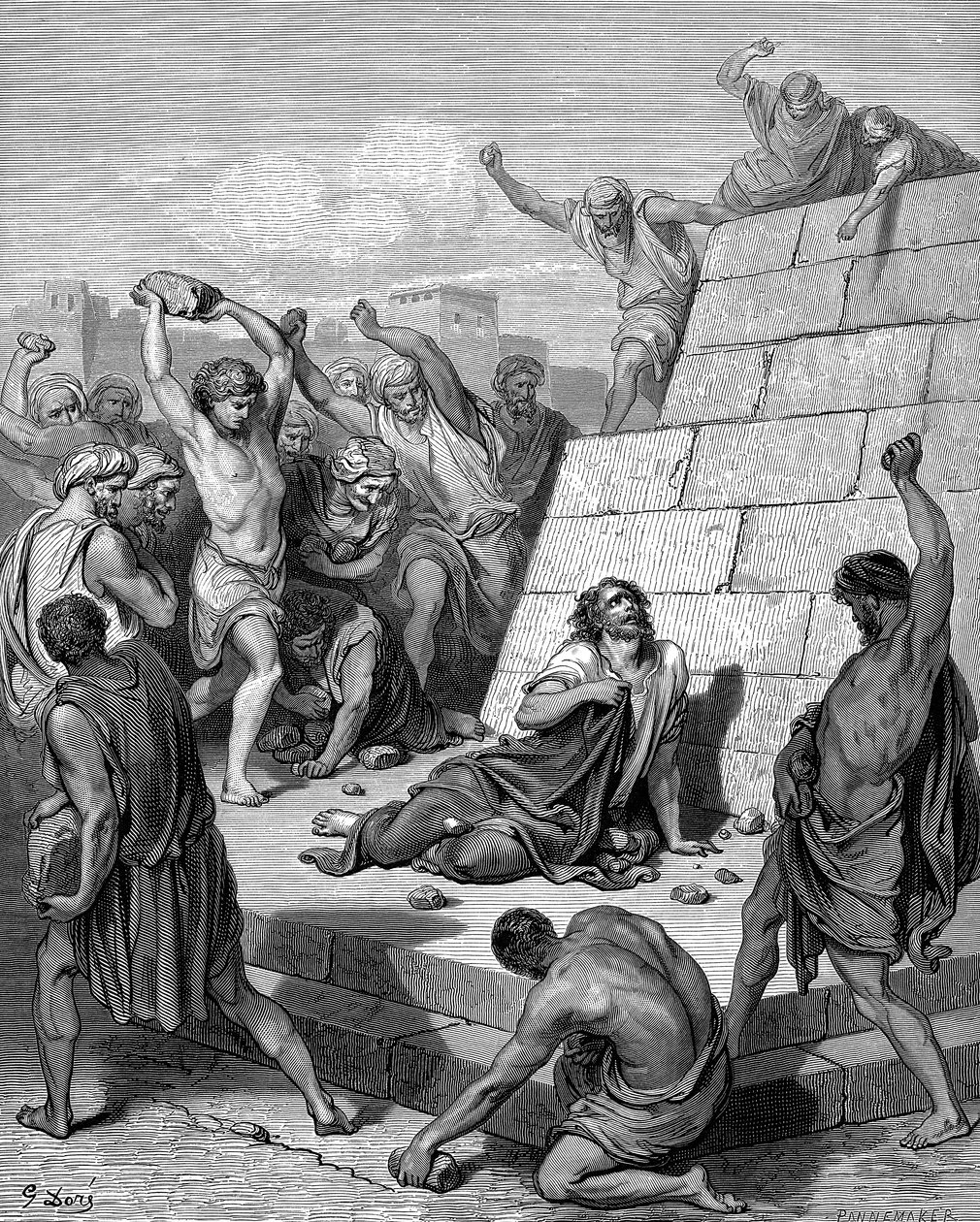Martirio de San Esteban, c36 1866 de Gustave Dore
