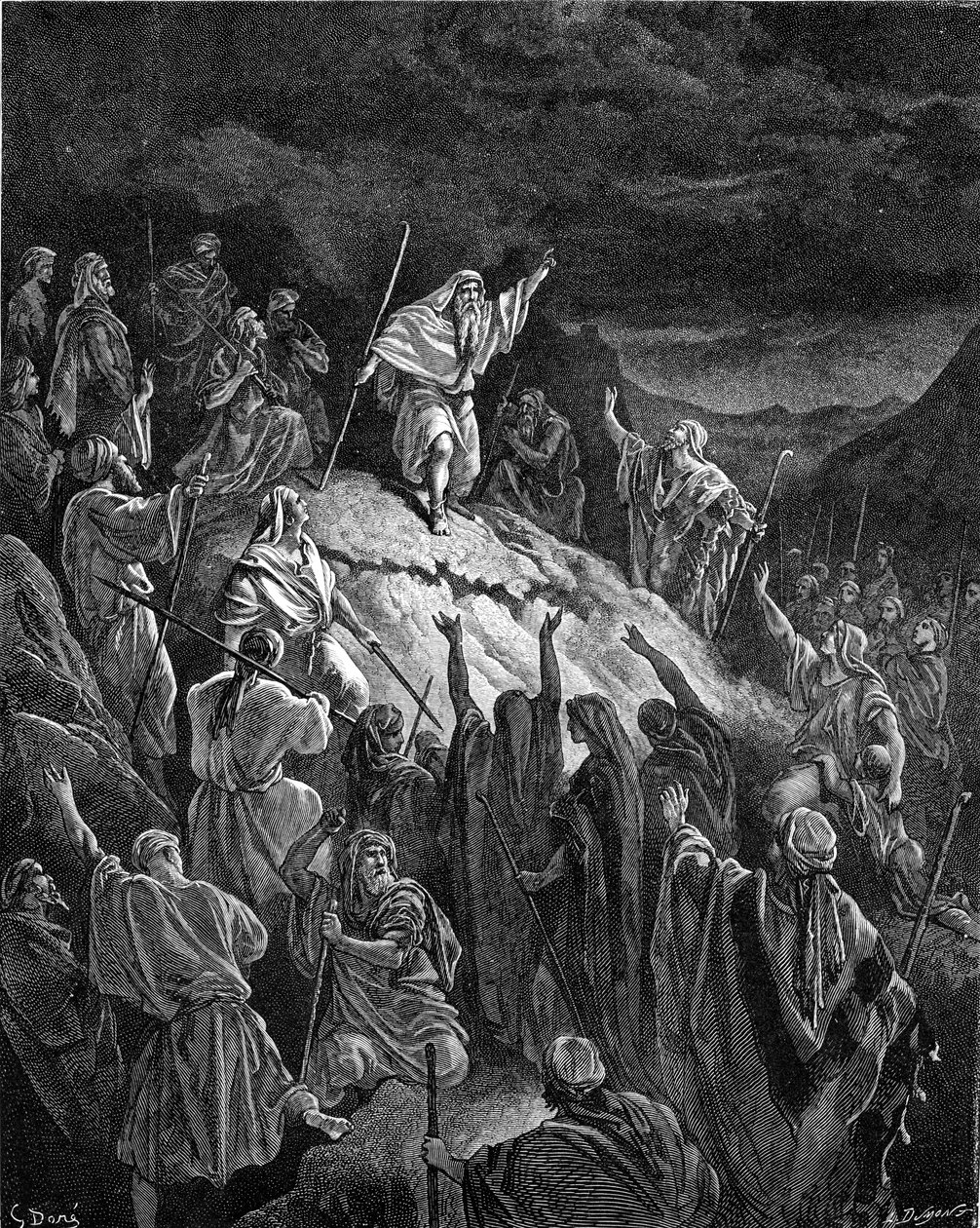 Matatías apelando a los refugiados judíos - Biblia de Gustave Dore