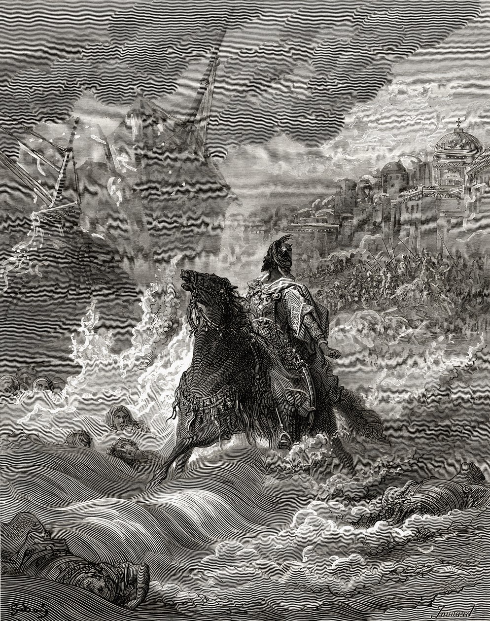 Mohammed II (1432-81) ante Constantinopla en 1453, ilustración de 