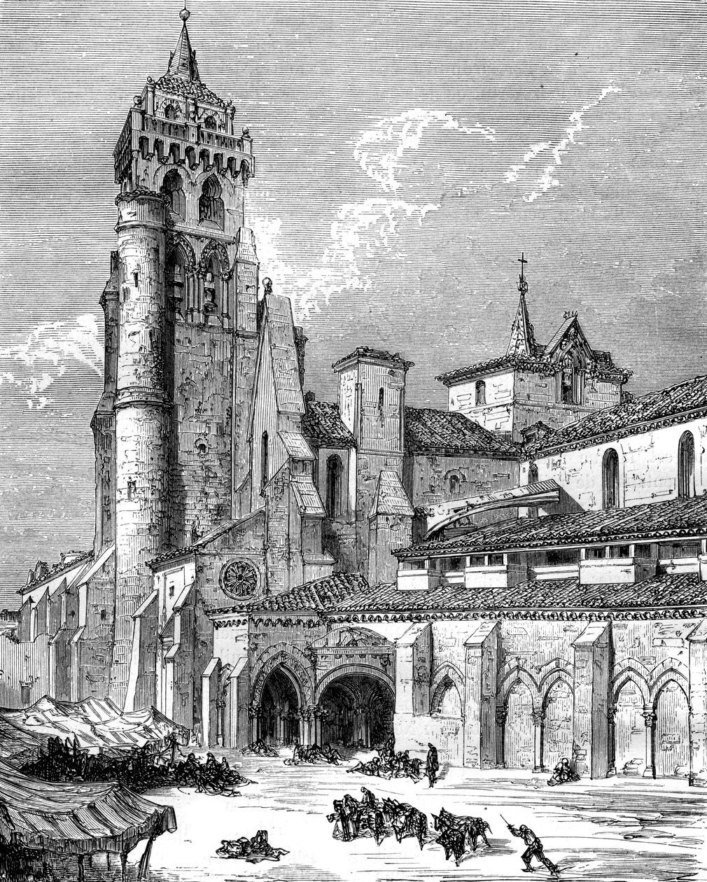 Monasterio de las Huelgas, Burgos, España, siglo XIX de Gustave Dore