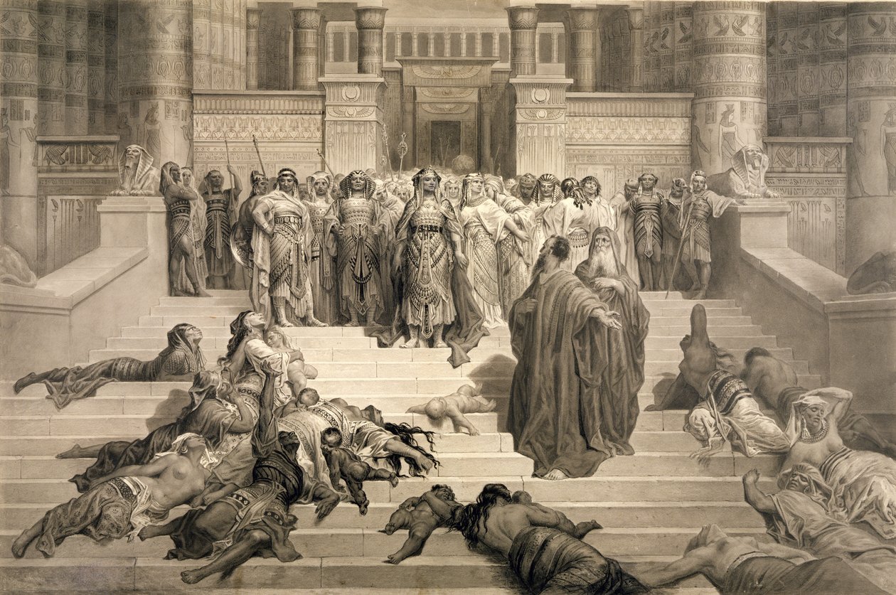 Moisés ante el faraón de Gustave Dore