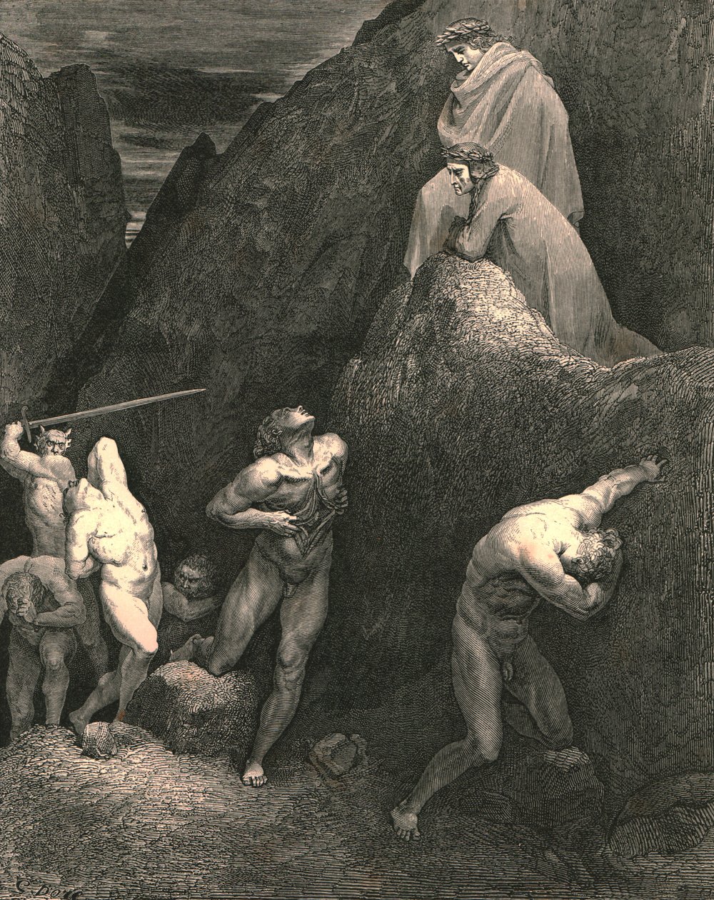 ¡Ahora observa cómo me rasgo! ¡Mira cómo está mutilado Mahoma!, c1890 de Gustave Dore
