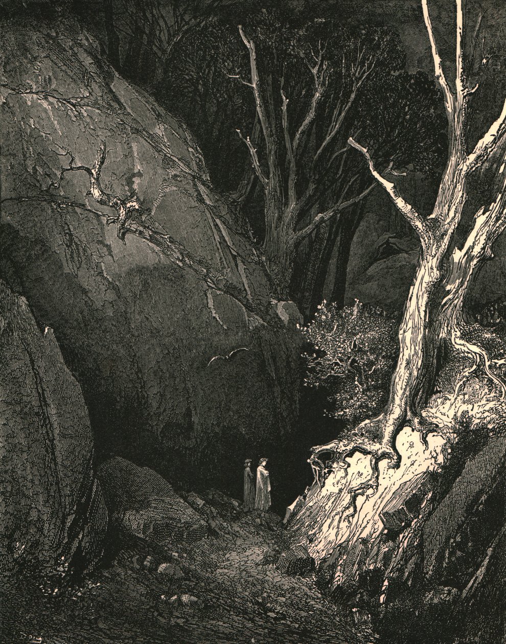Avanzó, yo seguí sus pasos de cerca, c1890 de Gustave Dore